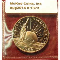 1373. 1986-S Proof Statue of Liberty / Ellis Island commemorative half dollar