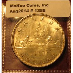 1388. 1962 Canada Silver Dollar AU
