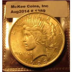 1389. 1923 P Peace Silver Dollar BU
