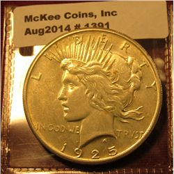 1391. 1925 P Peace Silver Dollar BU