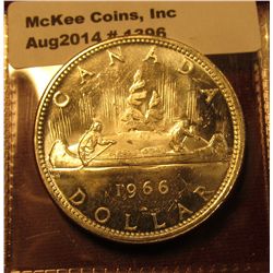 1396. 1966 Canada Silver Dollar BU