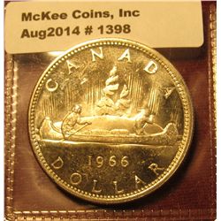 1398. 1966 Canada Silver Dollar BU