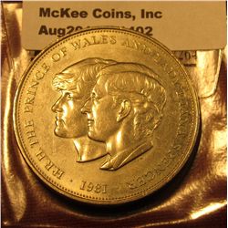 1402. 1981 Charles & Diana Crown from Great Britain