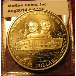 1411. 2001 Liberia $5 commemorative coin – Fort Sumter 1861