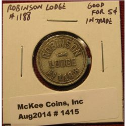 1415. Robinson Lodge #1188 Good For 5¢ in Trade