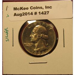 1427. 1954 P Proof SILVER Washington Quarter