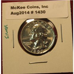 1430. 1957 P Proof SILVER Washington Quarter