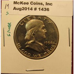 1436. 1954 P Proof Franklin Half