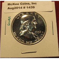 1439. 1957 P Proof Franklin Half