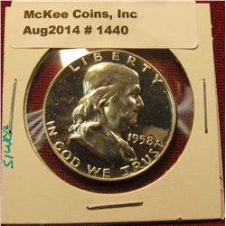 1440. 1958 P Proof Franklin Half