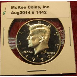 1442. 1999-S 90% SILVER Proof Kennedy Half