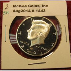 1443. 2002-S 90% SILVER Proof Kennedy Half