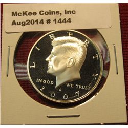 1444. 2007-S 90% SILVER Proof Kennedy Half