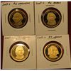 Image 1 : 1453. Set of 4 2007-S Presidential Dollars