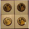 Image 2 : 1453. Set of 4 2007-S Presidential Dollars
