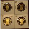 Image 1 : 1454. Set of 4 2008-S Presidential Dollars