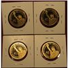 Image 2 : 1454. Set of 4 2008-S Presidential Dollars