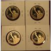 Image 2 : 1455. Set of 4 2014-S Presidential Dollars