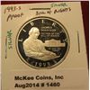 Image 1 : 1460. 1993-S Bill of Rights Proof 90% SILVER Commemorative Half Dollar