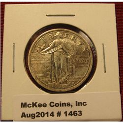 1463. 1916 Standing Liberty Quarter advertising token for J.H. Cline, Palm Harbor, FL