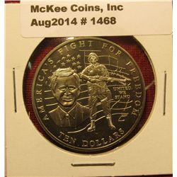 1468. 2002 Liberia $10 commemorative coin – America’s Fight for Freedom