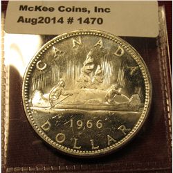 1470. 1966 Canada Silver Dollar BU
