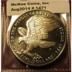 1471. 1991 Marshall Islands $5 commemorative coin – To The Heroes of Desert Storm