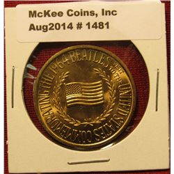 1481. Bronze Medal – Commemorating the 1964 Beatles Visit to the United States – BU , spot-Free – gr