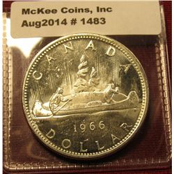 1483. 1966 Canada Silver Dollar BU