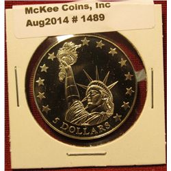 1489. 2006 Liberia $5 commemorative coin – Statue of Liberty
