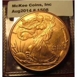 1508. 1 ounce copper round, Walking Liberty / Silver Eagle (Liberty) obverse design