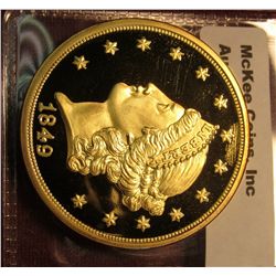 1511. Copy of an 1849 $20 Liberty gold coin – gold plated, marked COPY