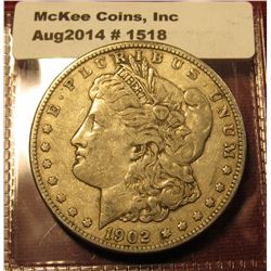 1518. 1902-O Morgan Silver Dollar F/VF