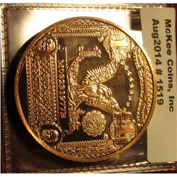 1519. 1 ounce copper round – Black Eagle from $1 banknote design