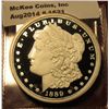 Image 1 : 1521. Copy of an 1889-CC Morgan Dollar, silver plated, marked COPY