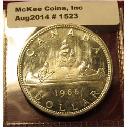 1523. 1966 Canada Silver Dollar BU