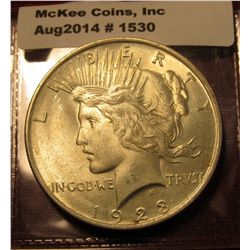 1530. 1923 P Peace Silver Dollar BU