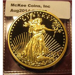 1538. Copy of a 1933 Saint Gaudens $20 Gold coin – gold-plated, marked COPY