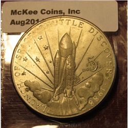 1539. 1988 Marshall Islands commemorative $5 coin – “Launch of Space Shuttle Discovery”
