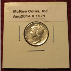 1571. 1923 P Mercury Dime. EF-AU.