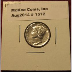 1572. 1927 S Mercury Dime. AU 55.