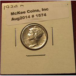 1574. 1934 D Mercury Dime. AU 58.