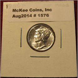 1576. 1939 P Mercury Dime. MS 63.