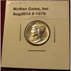 1579. 1943 D Mercury Dime. MS 63.