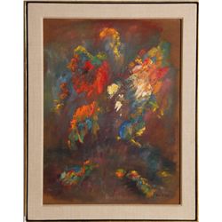 Midge, Flowers, Oil Painting