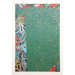 Kazuo Wakabayashi, Green Dragon, Serigraph