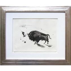 Elaine de Kooning, Bull, Lithograph