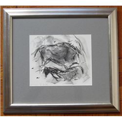 Elaine de Kooning, Two Bulls, Lithograph