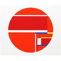 Ilya Bolotowsky, Red Tondo, Silkscreen