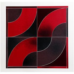 Gordon House, Untitled (2) - Red Arcs, Silkscreen